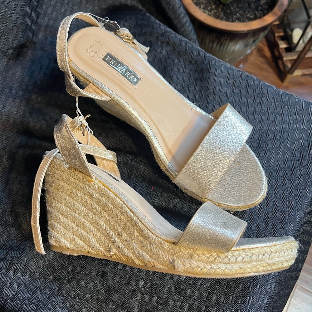 Primark Silver Espadrille Sandals